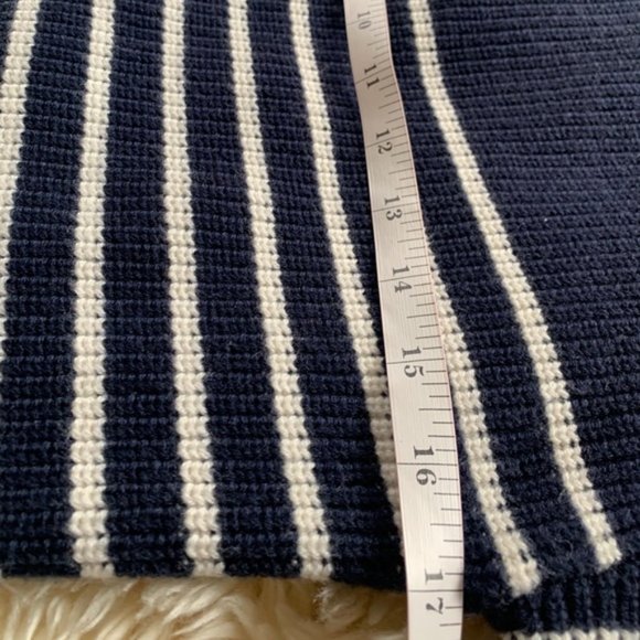 Gap Nautical Stripe Boatneck Sweater Ribbed Knit - Picture 6 of 7